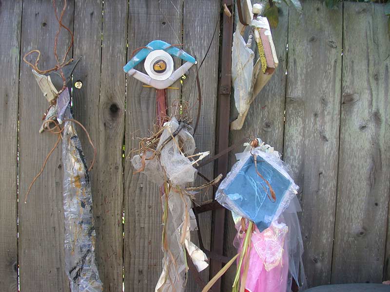 Nature trash kites by Ginny
