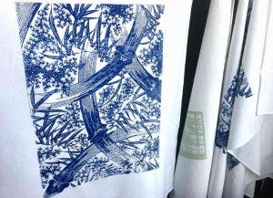 Katagami fabric print