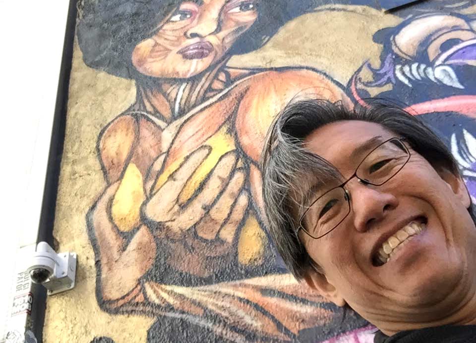 Bill Jeng and Mural